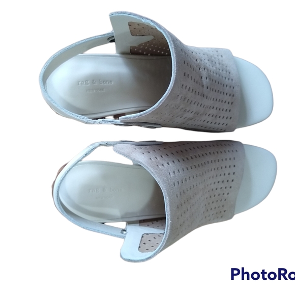 NIB Rag & Bone Leigh Sandals in Stucco Suede New Women's - Picture 5 of 8